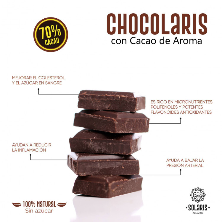 Chocolaris: Un Regalo de la Naturaleza, Chocolate 100% Natural Sin Azúcar